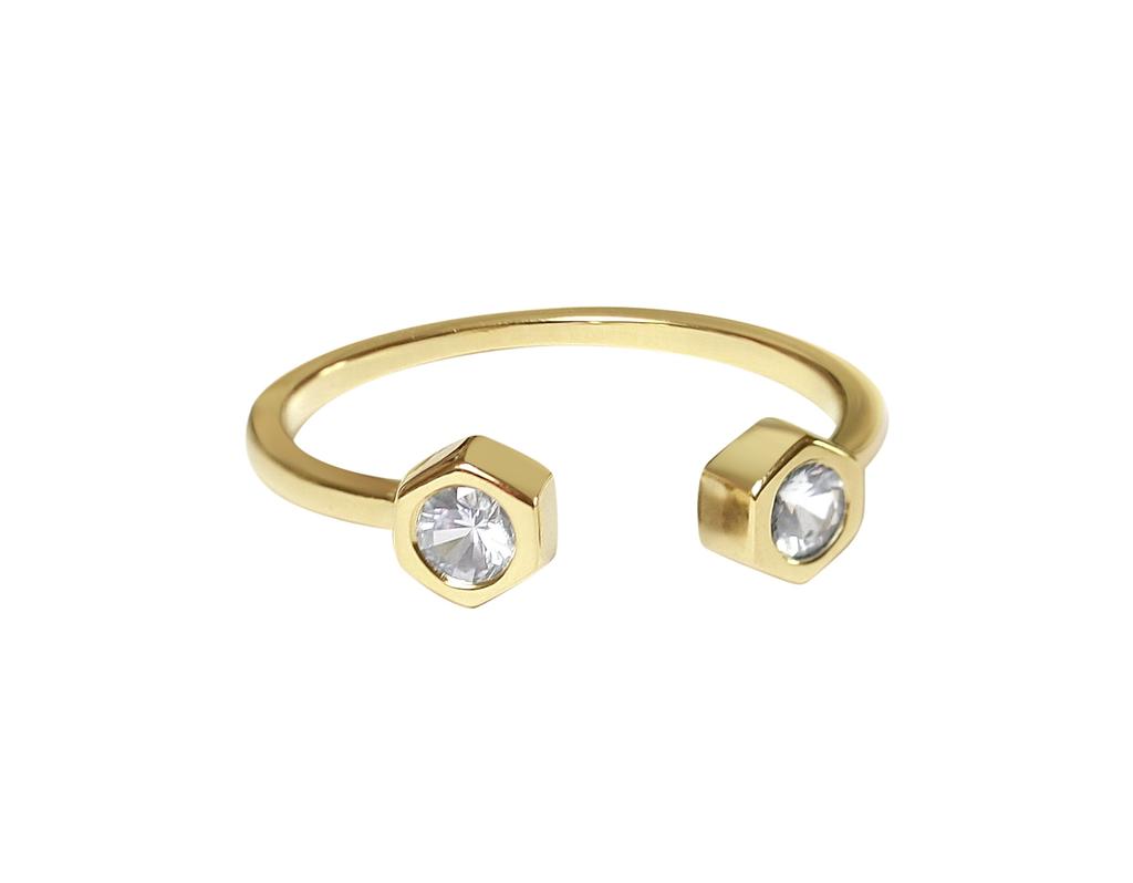 Win a new Gold & White Sapphire Ring from Gee Woods