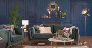 Paint The Walls Blue In A Living Room