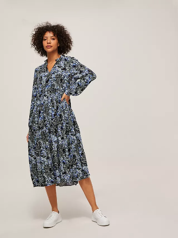 AND/OR Patti Marbled Animal Print Dress