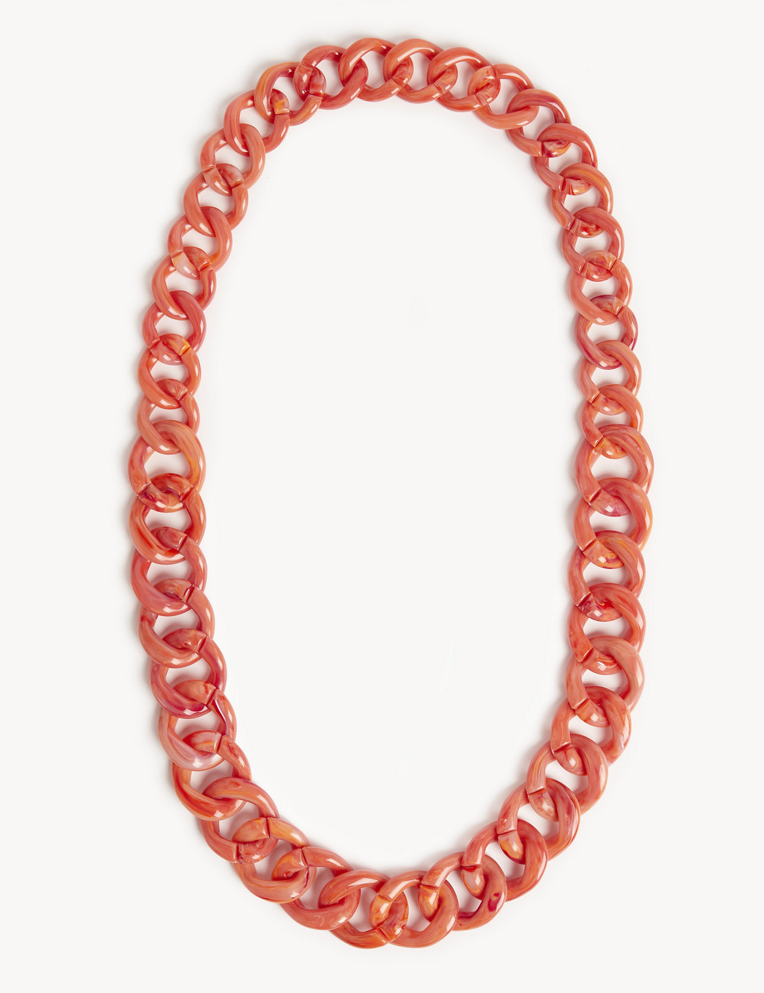 Long Resin Chunky Link Necklace