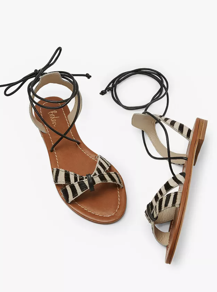 Boden Amelie Zebra Print Sandals