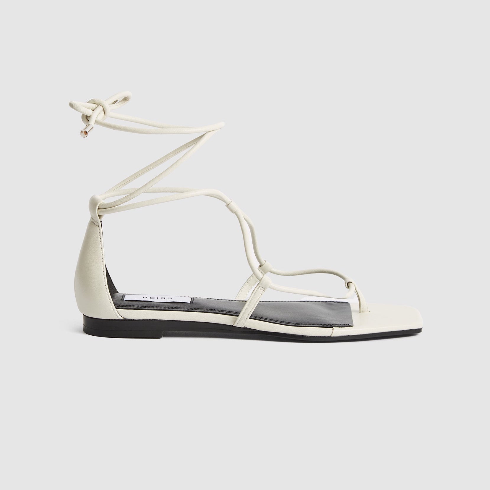 Kali Flat Leather Strappy Wrap Sandals