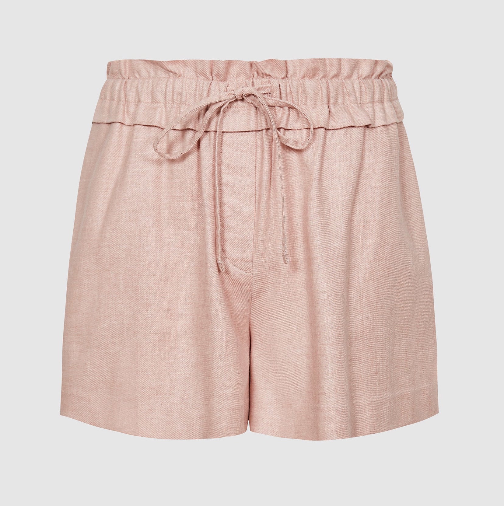 Lacey Linen Blend Drawstring Shorts