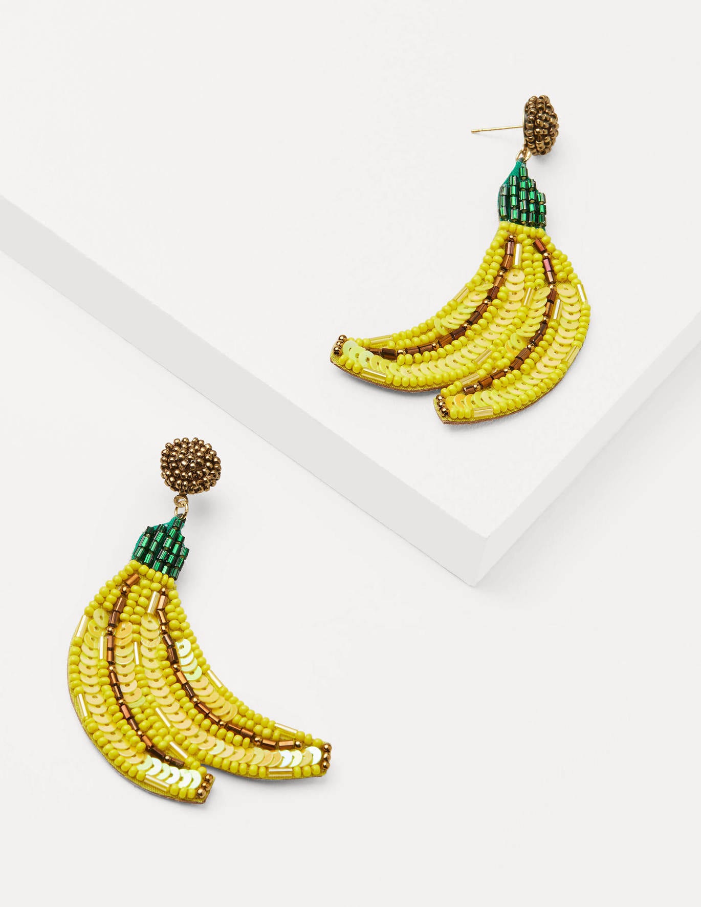 Embellished Earrings, Banana