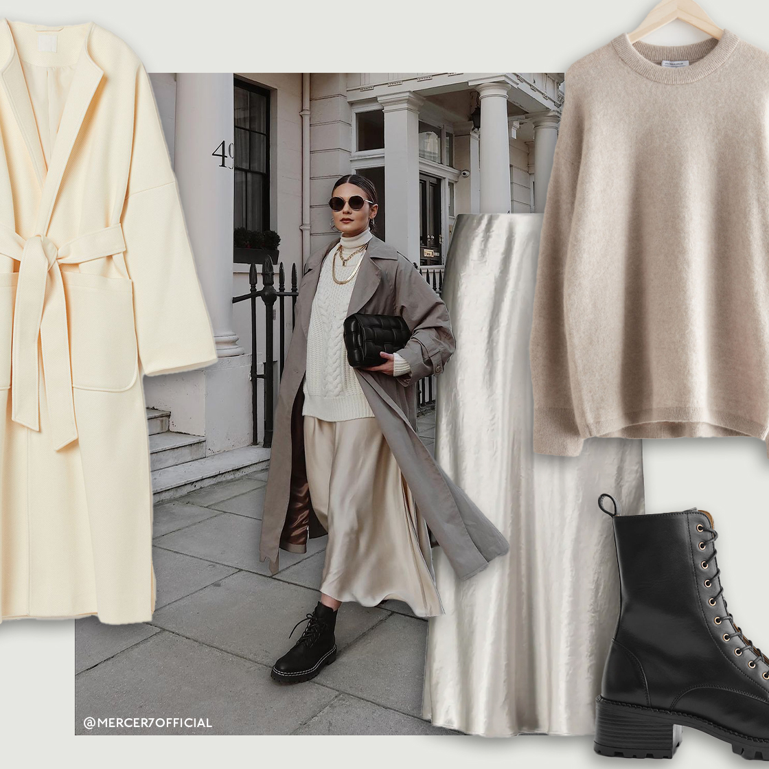 How To Style Your Summer Slip Skirt In Winter