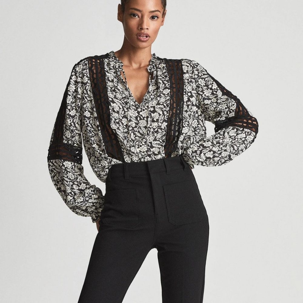 Florence Floral Printed Bloom Detail Blouse
