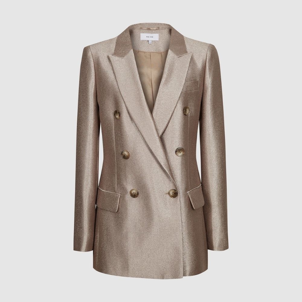 Mimi Metallic Double Breasted Blazer
