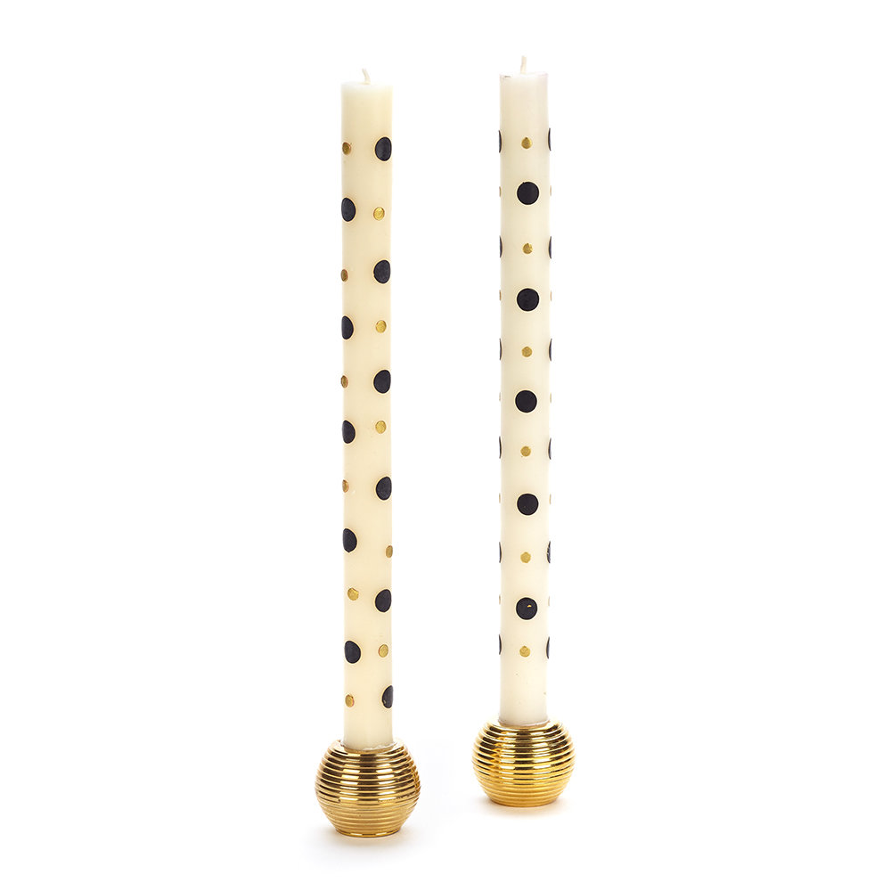 Dot Dinner Candles, Set of 2