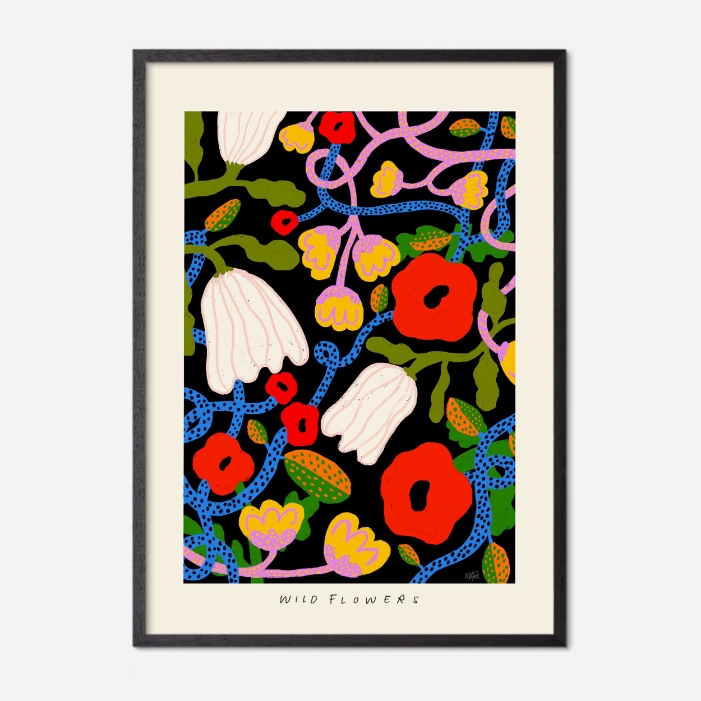 Wild Fowers Print by PSTR Studio