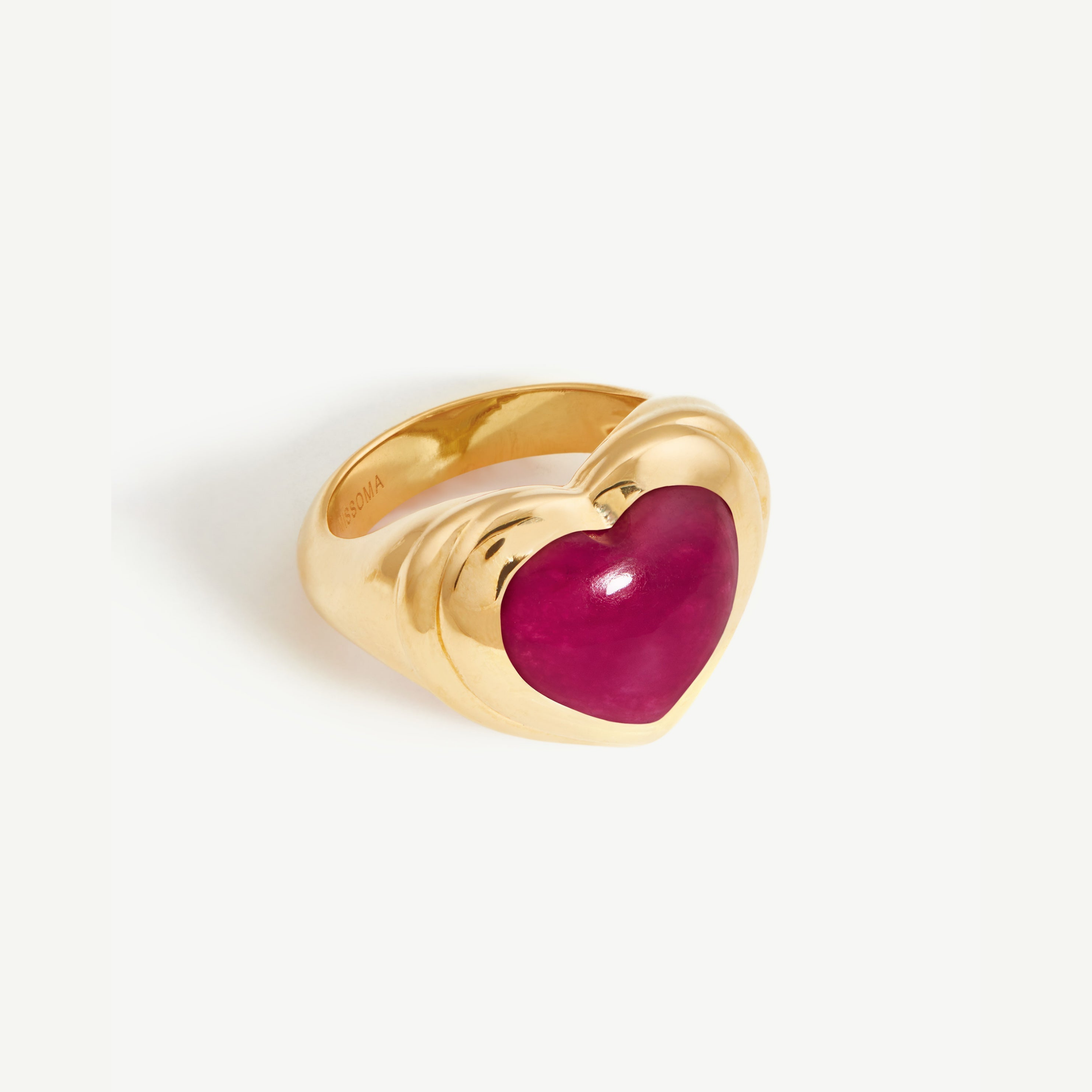 Jelly Heart Gemstone Ring