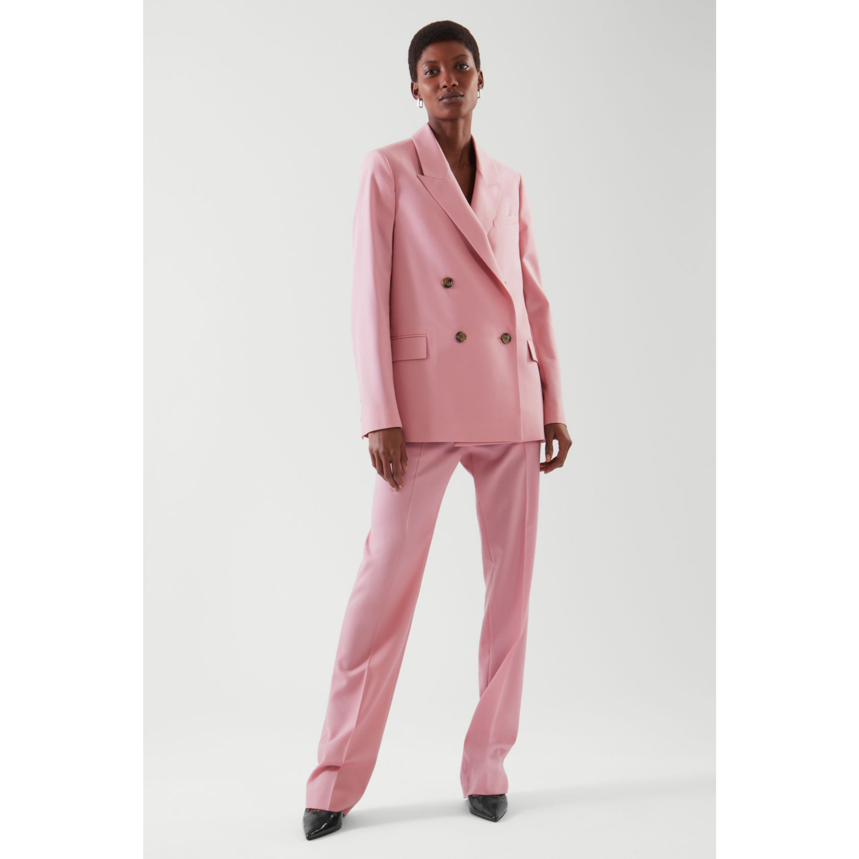 Cos Double-Breasted Pink Suit