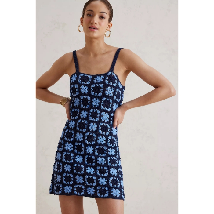 Anthropologie Mini Crochet Dress