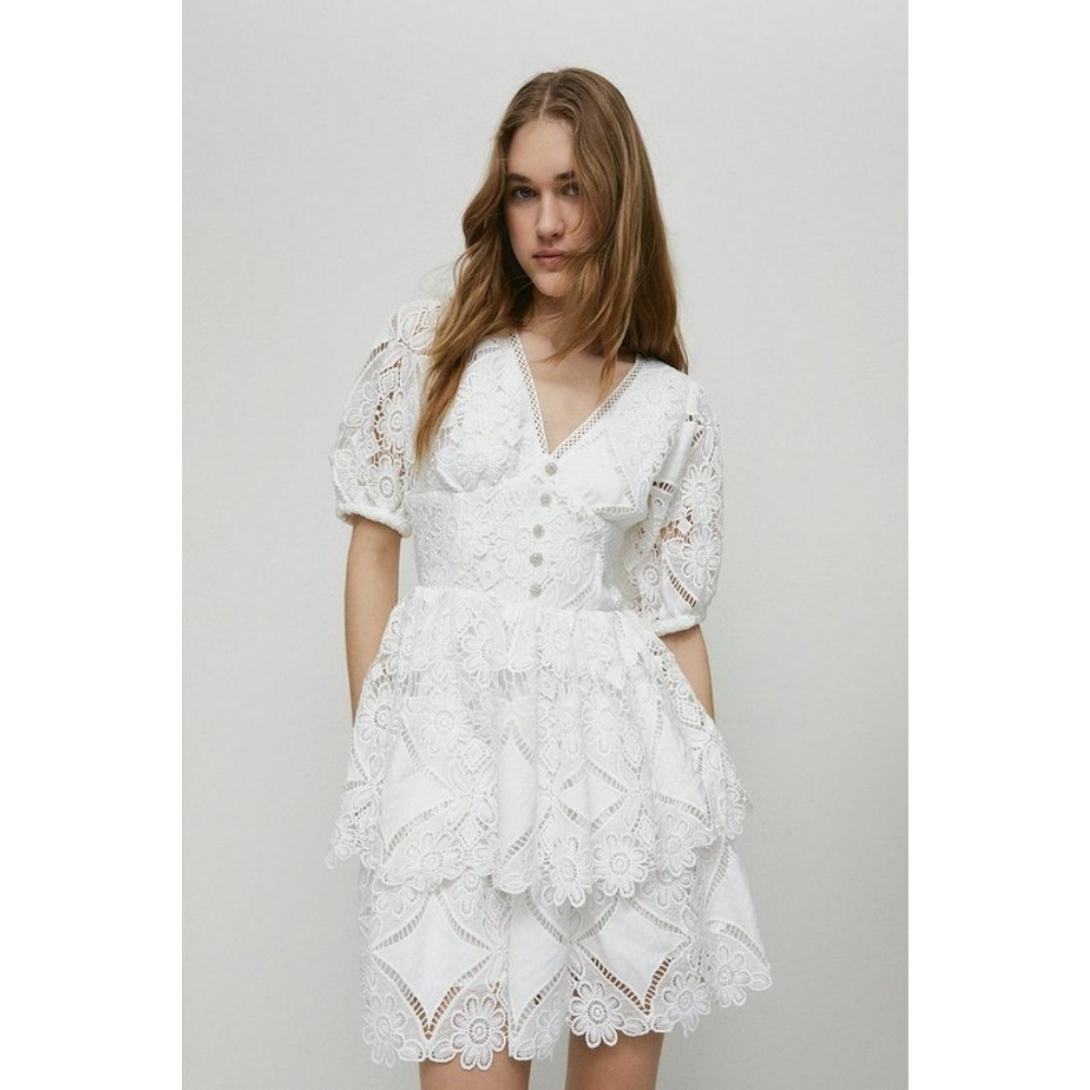 Warehouse Lace Mini Dress