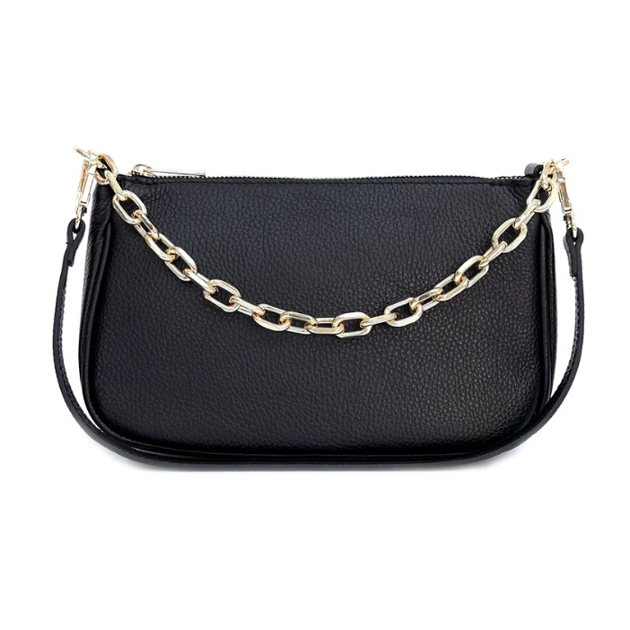 Apatchy Pebble Leather Baguette Bag