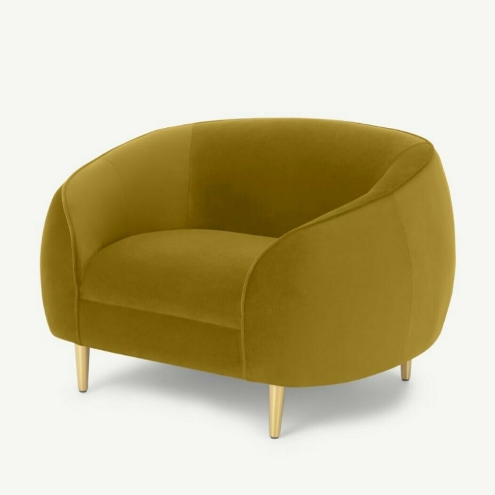 Trudy Armchair Gold Antique Velvet