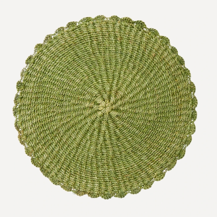Scalloped Handwoven Abaca Placemat
