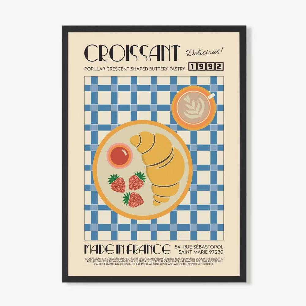 Croissant Kitchen Print