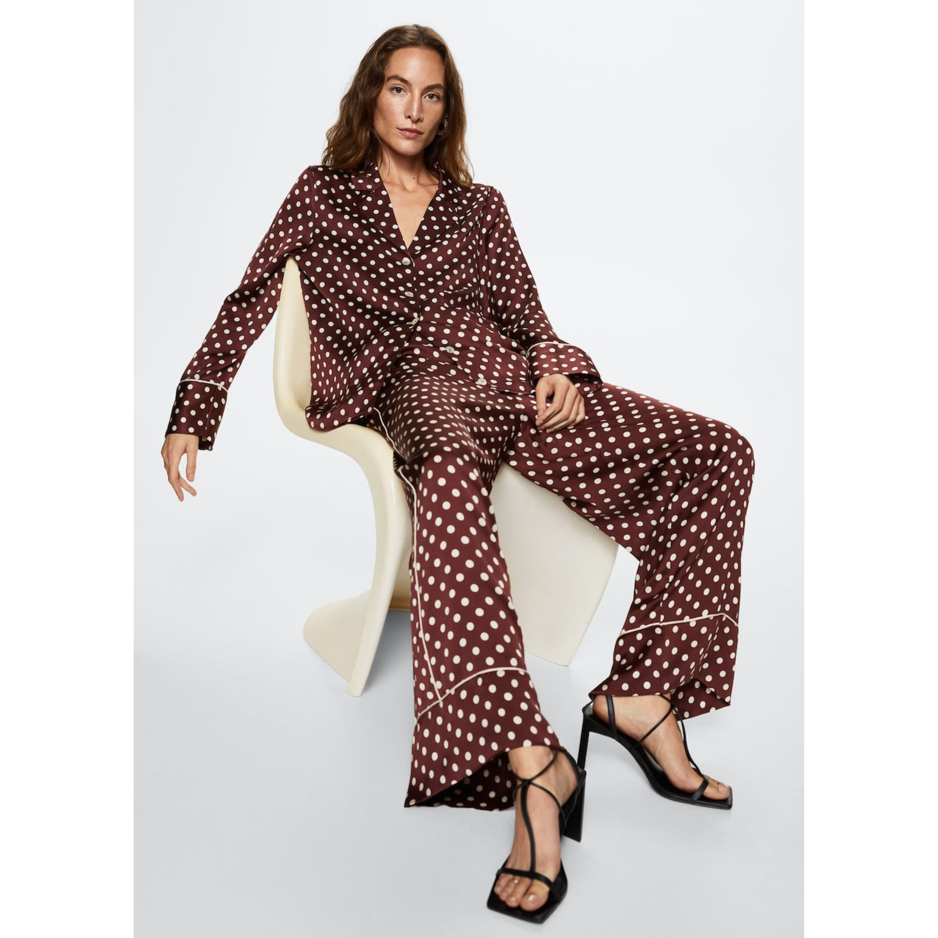 Mango Polka Dot Satin Co-Ords