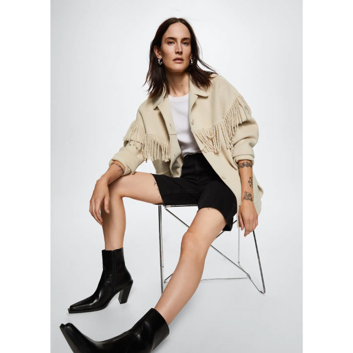 Mango Handmade Fringed Overshirt