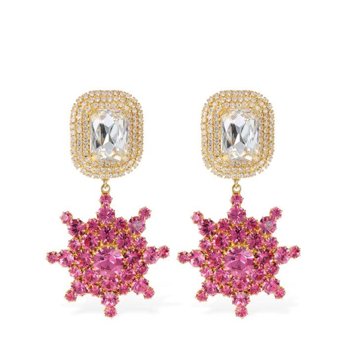 Magda Butrym Starburst Crystal Drop Earrings