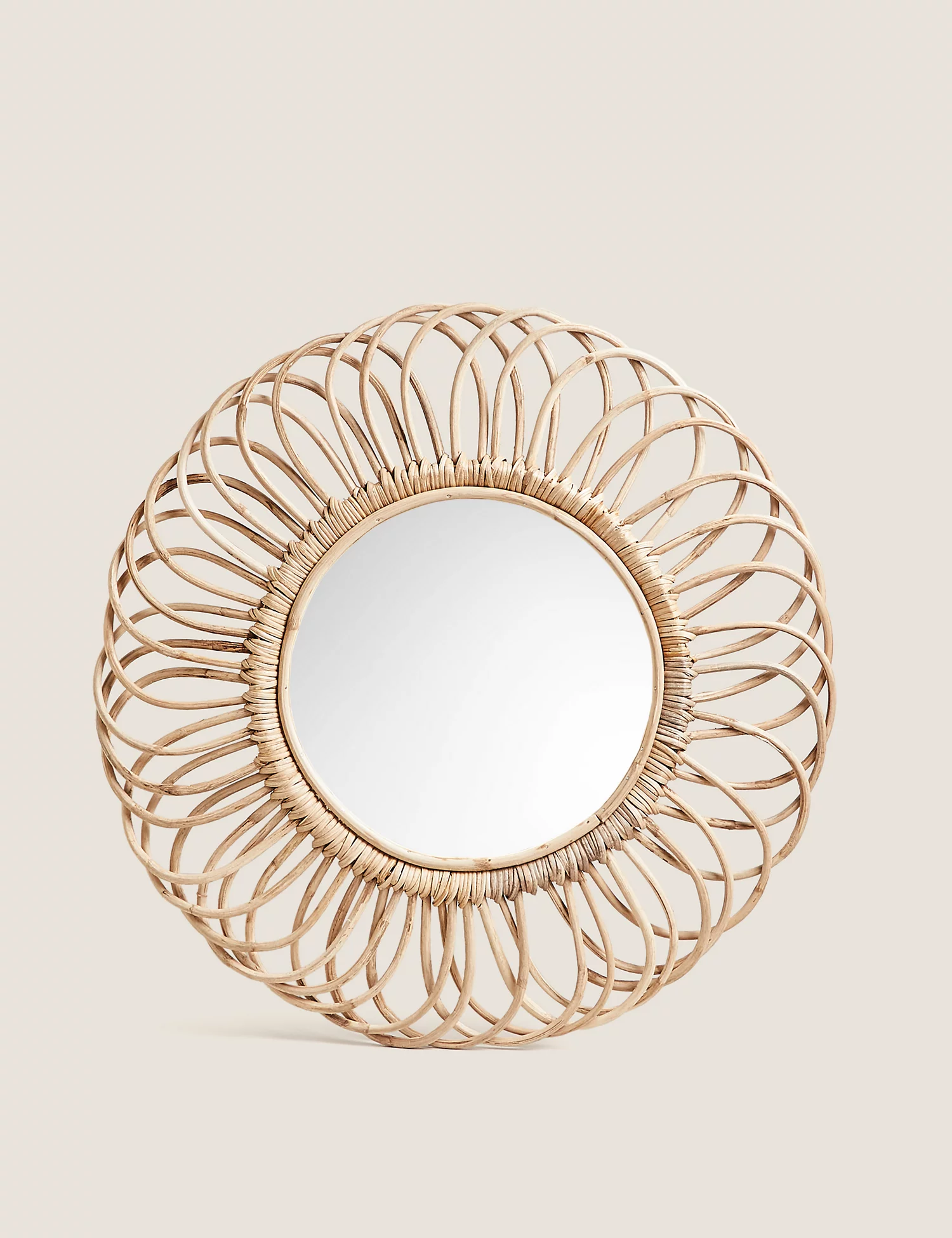 Rattan Round Wall Mirror