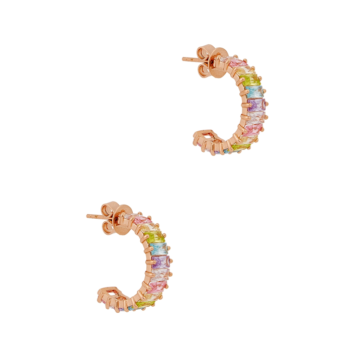 Roisie Fortescue Crystal-Embellished Hoop Earrings