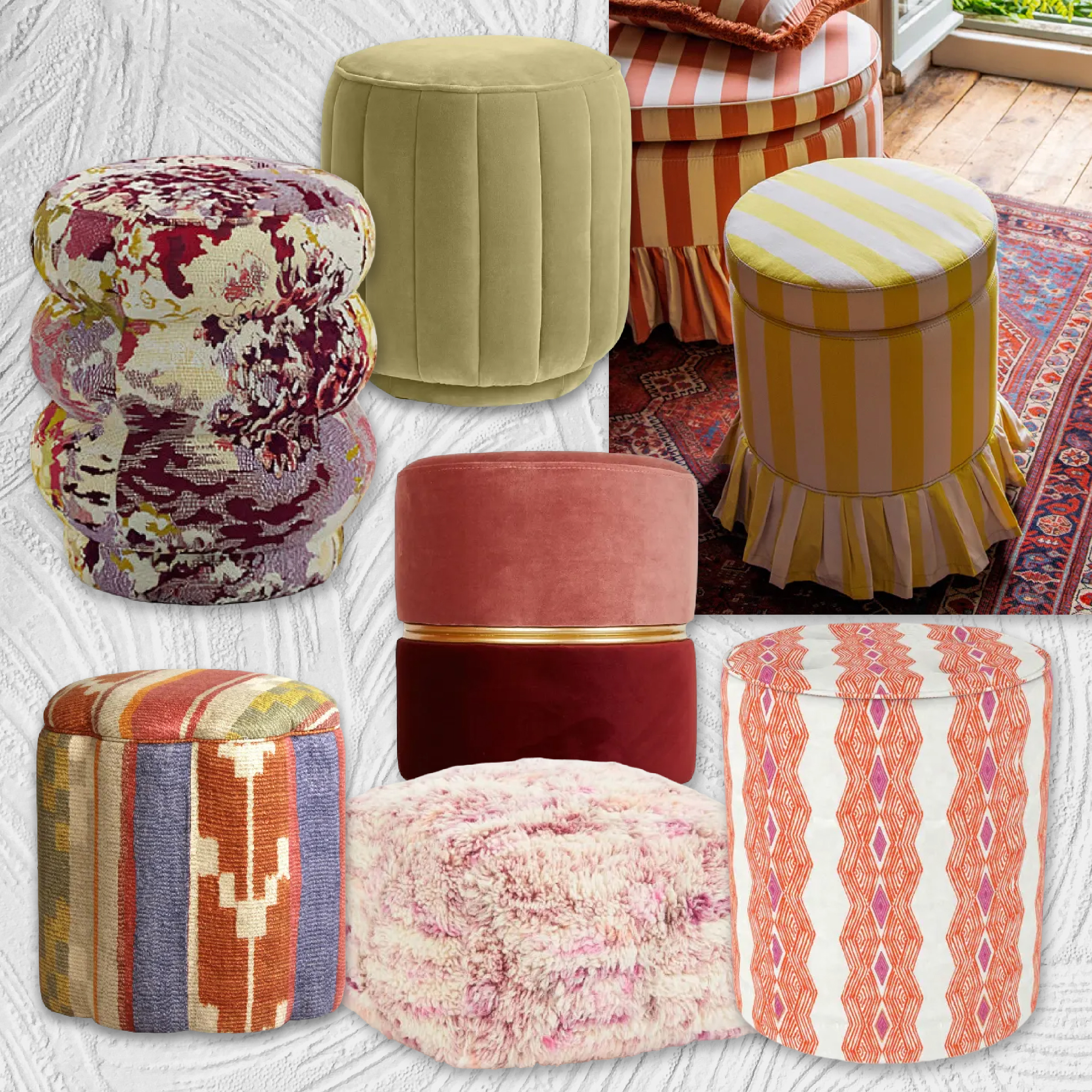 The Latest Interiors Trend: 24 Of The Chicest Pouffes To Upscale Your Home