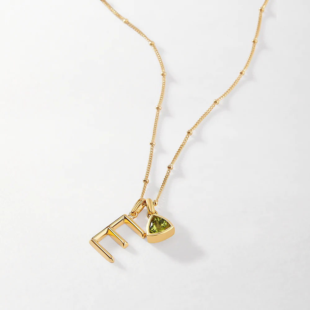 Edge & ember – birthstone necklace