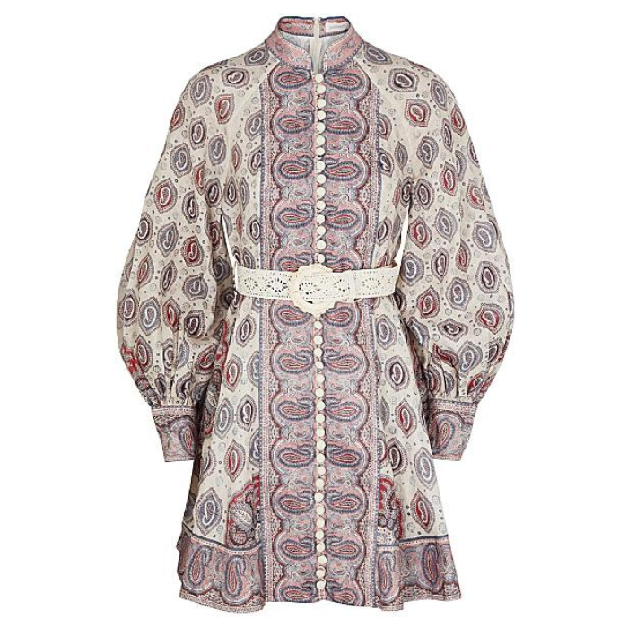 Zimmermann – Paisley Linen Mini Dress