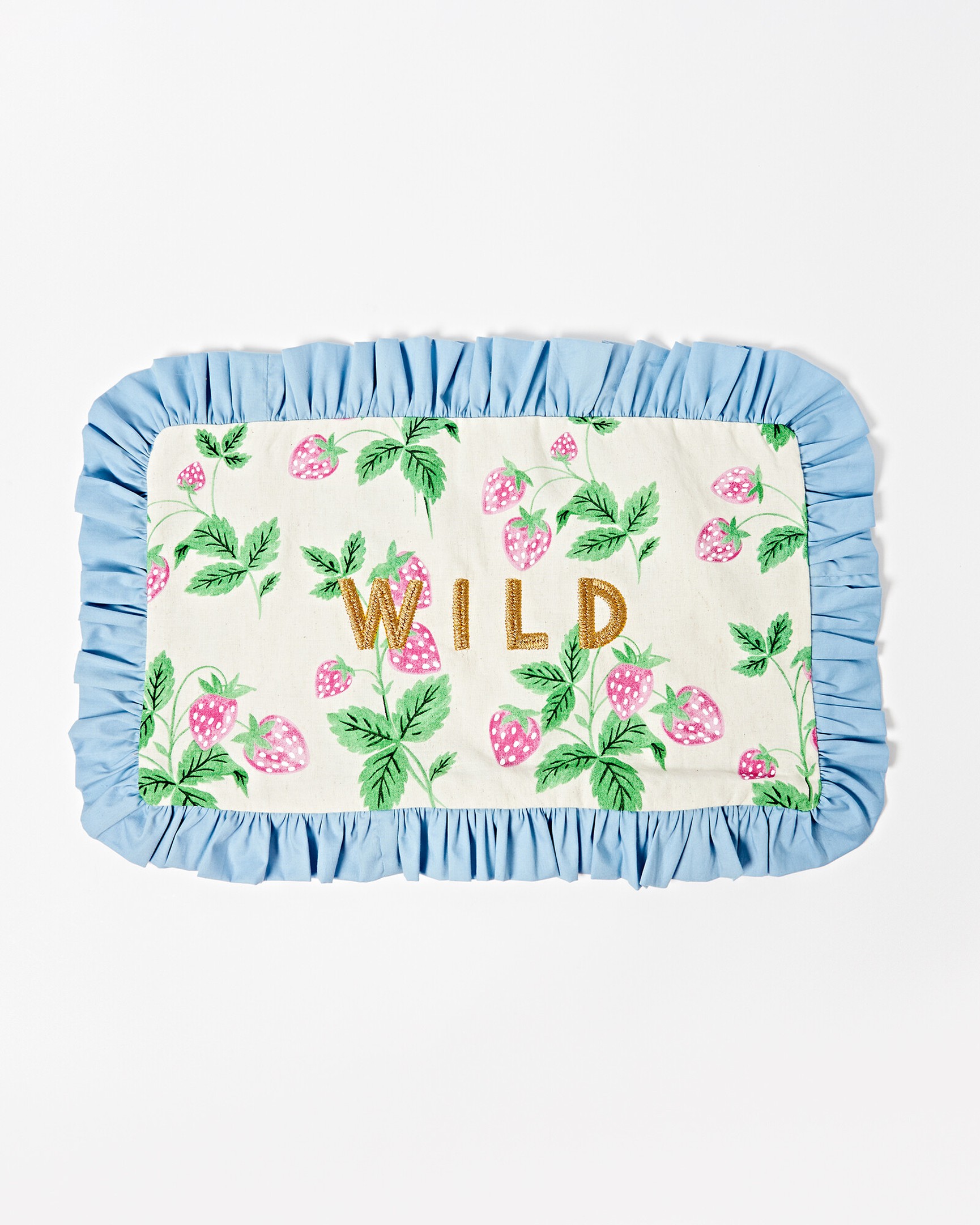 Oliver Bonas – Strawberry Embroidered Cushion Cover