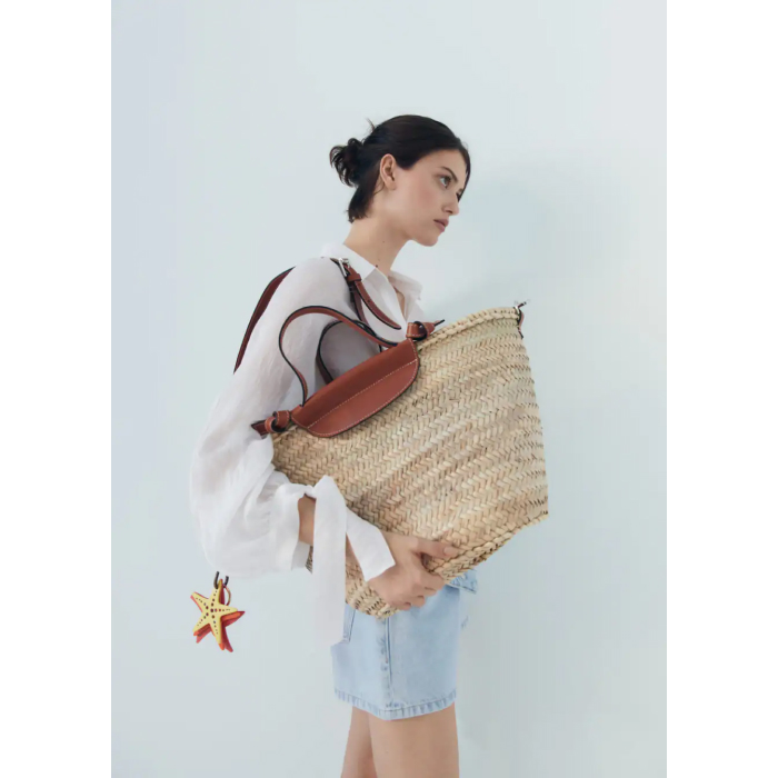 Mango Raffia Tote Bag