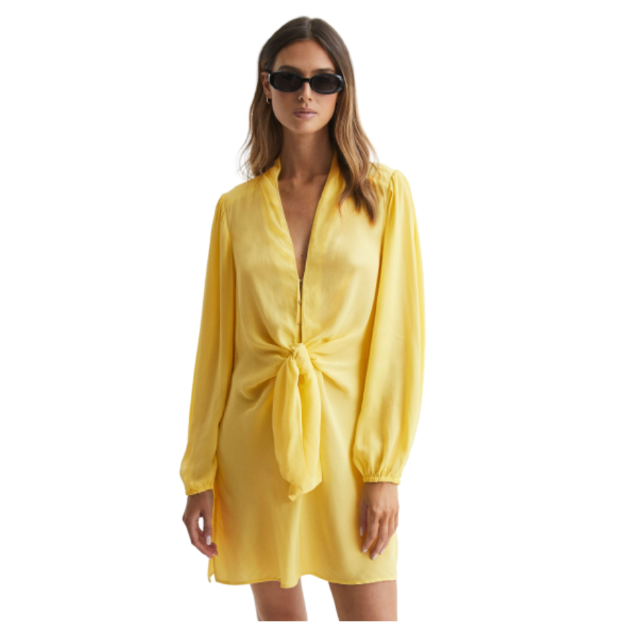 Reiss – Mabel Tie Front Mini Dress