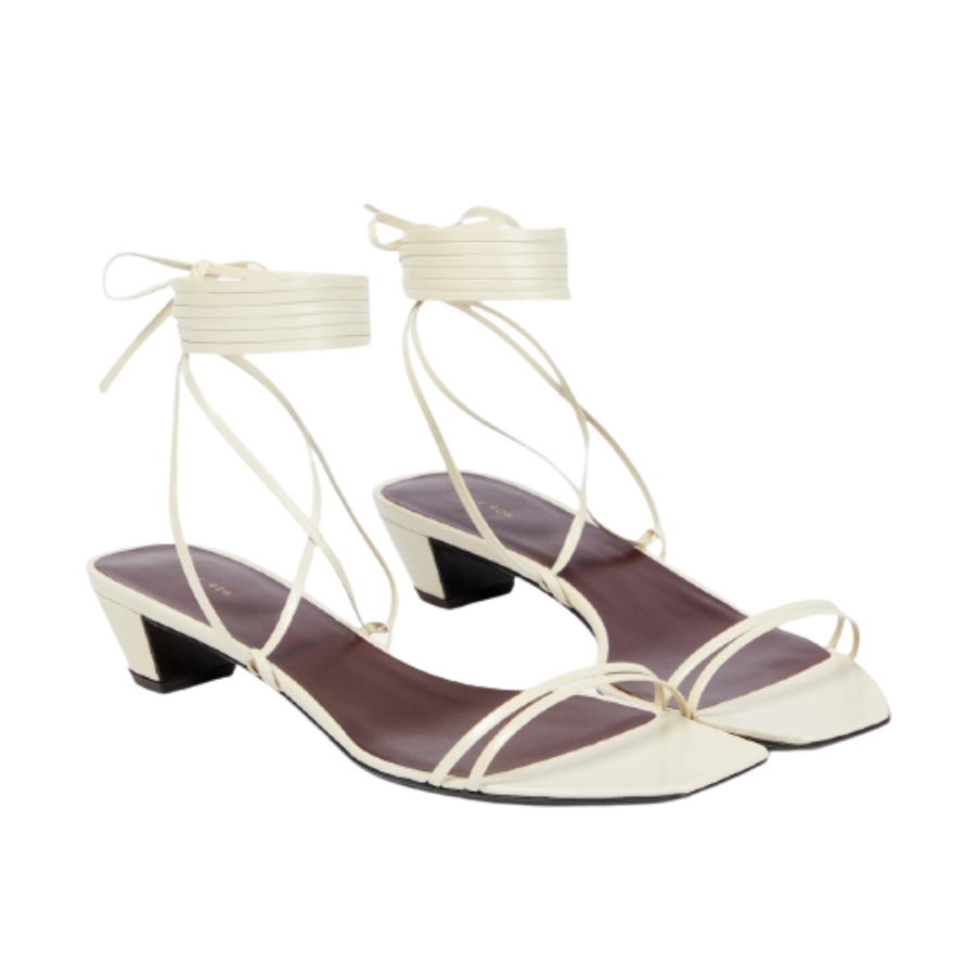 The Row – Graphic Strap Leather Sandals