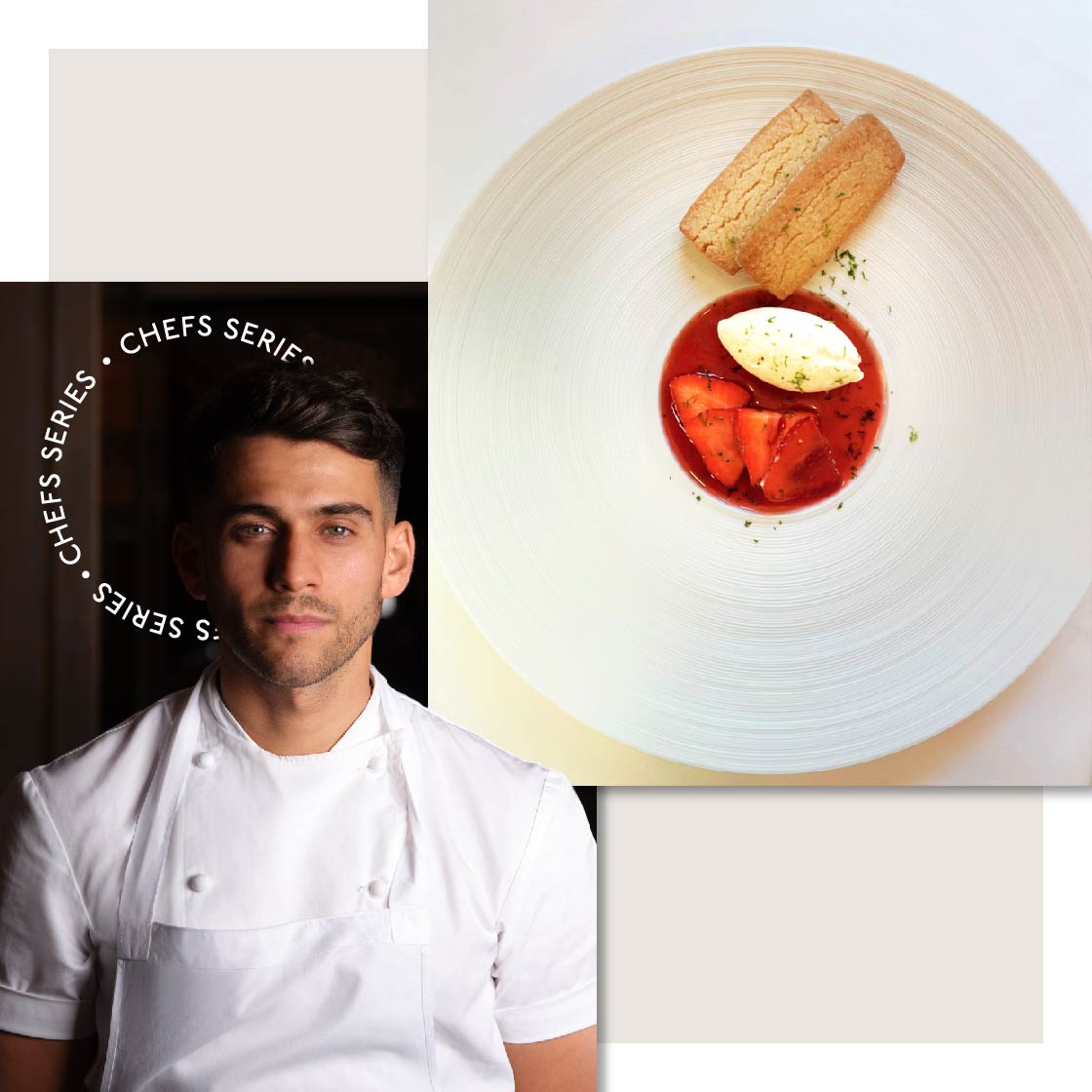 Sofian Msetfi’s Strawberries With Whipped Vanilla Yoghurt & Lime Shortbread