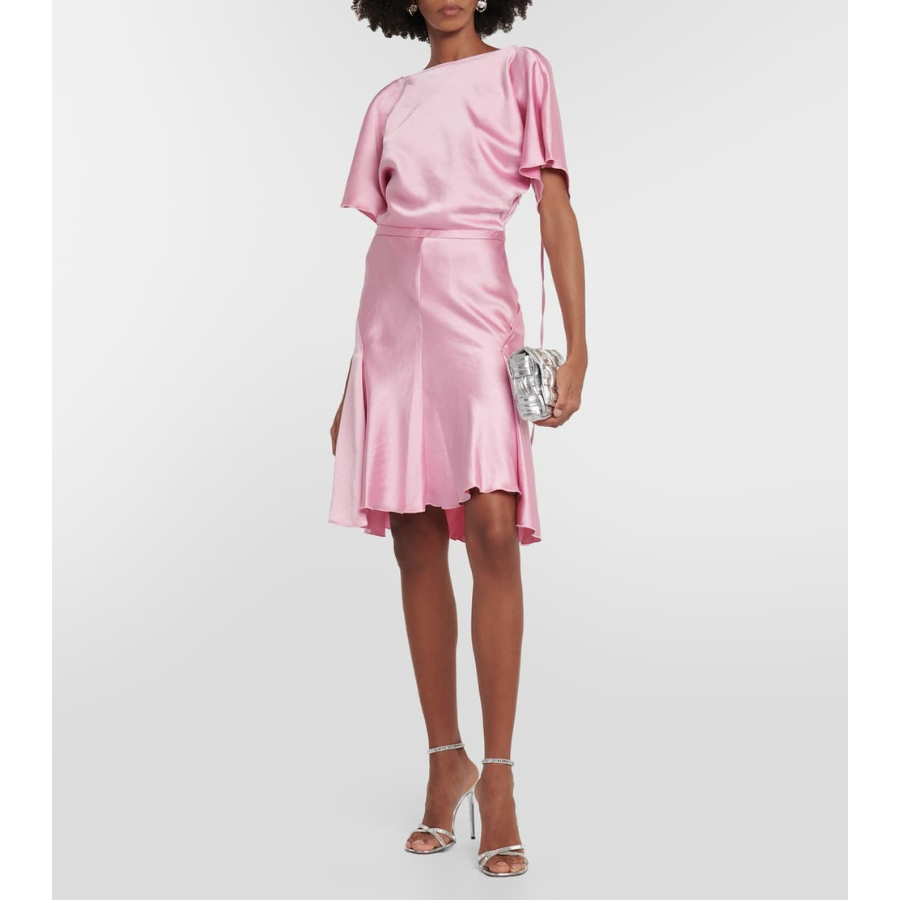 Victoria Beckham – Draped Satin Minidress