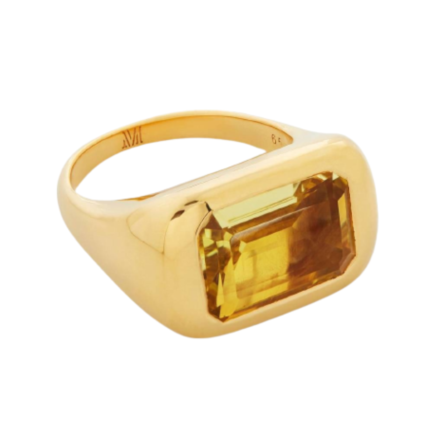 Monica Vinader – 18ct Gold Vermeil Lemon Quartz Cocktail Ring