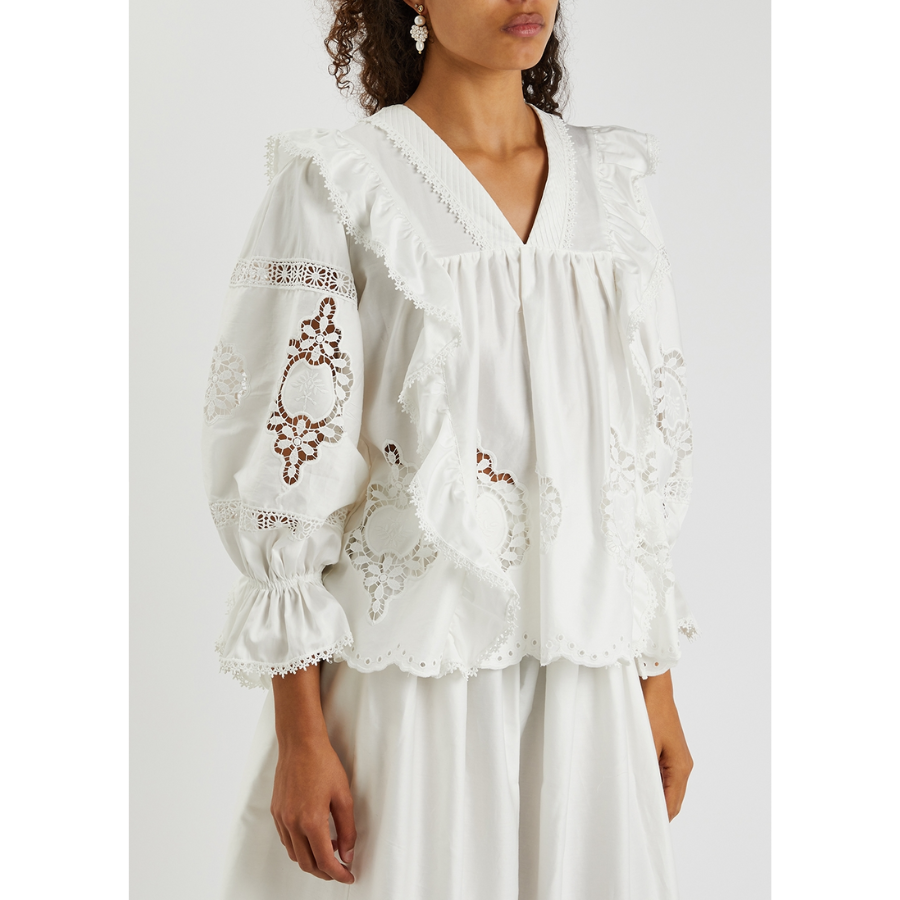 Lug Von Siga – Carla Ruffled Cotton Blouse