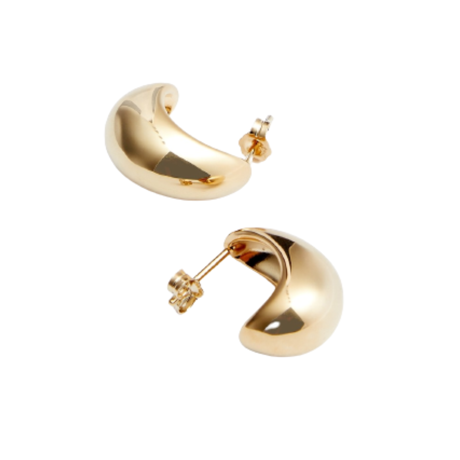 By Pariah – The Curve 18kt Gold Vermeil Earrings