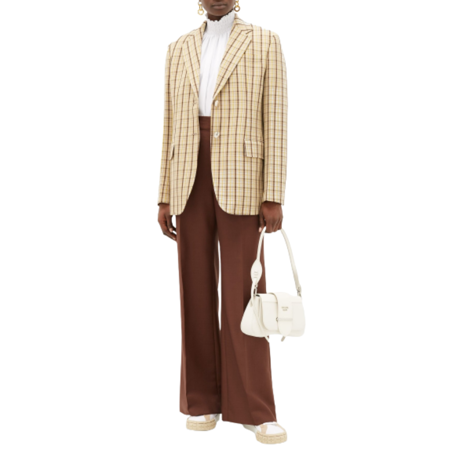 Prada – Single-Breasted Checked Wool Twill Blazer