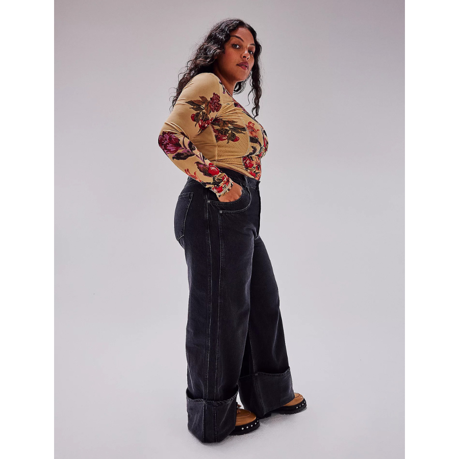 Free People – Final Countdown Cuffed Mid-Rise Jeans