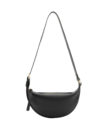 AllSaints – Half Moon Leather Crossbody Bag