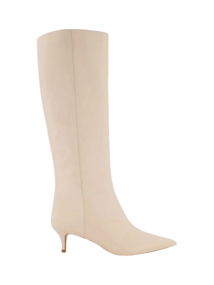 Dune – Smooth Leather Kitten Heel Boots