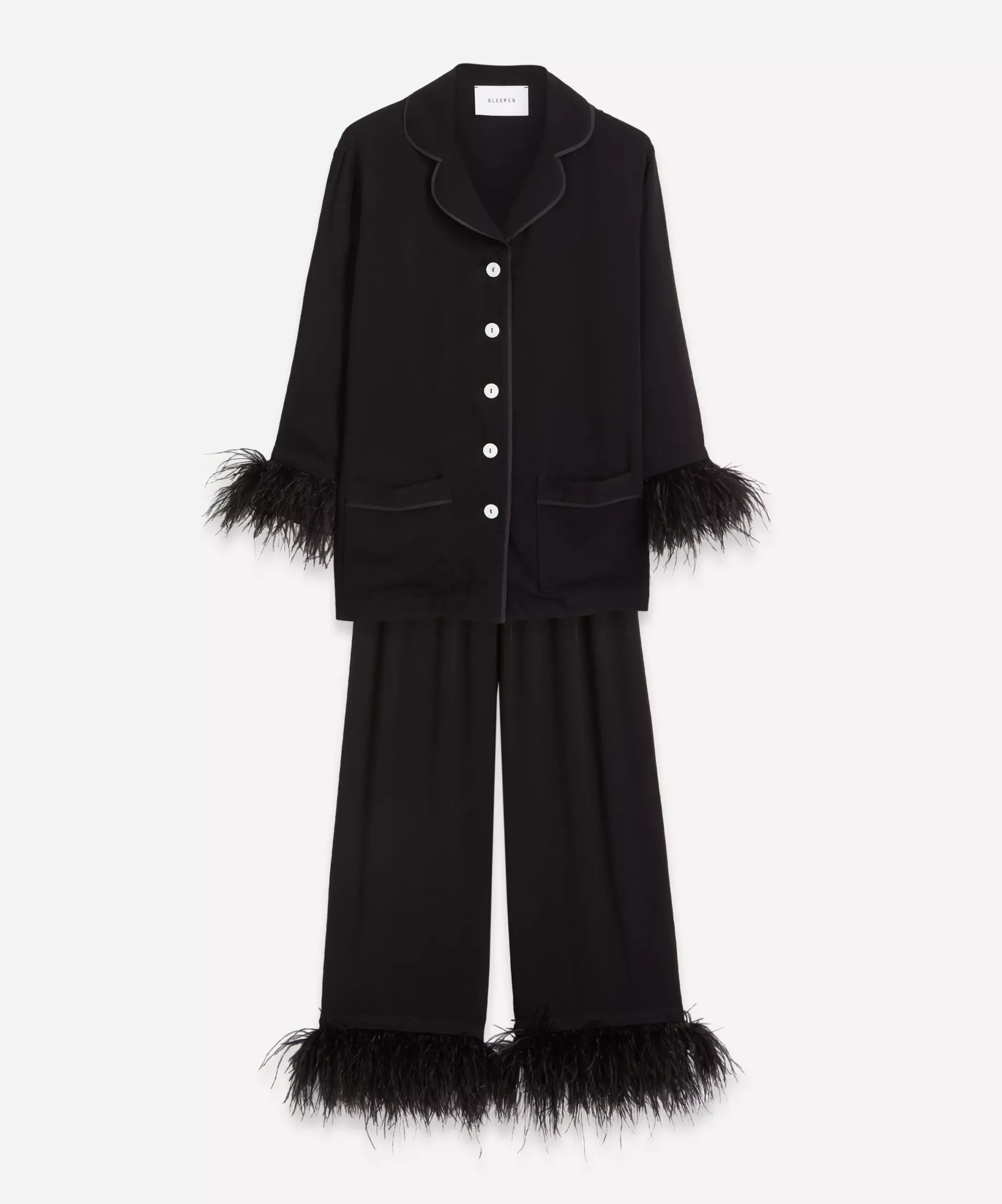 Sleep Party Feather-Trim Pyjama Set