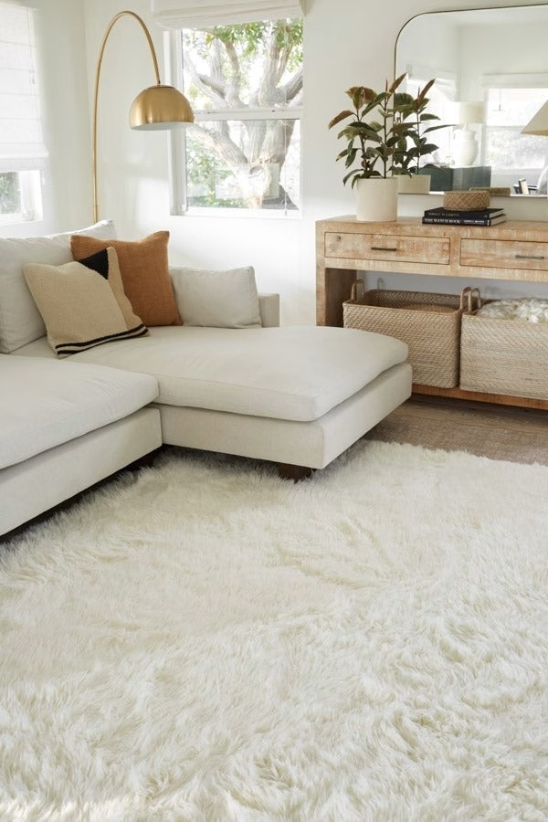 Ruggable – Egret White Shaggy Rug