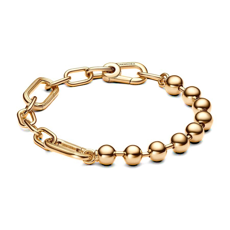 Pandora – Metal Bead & Link Chain Bracelet