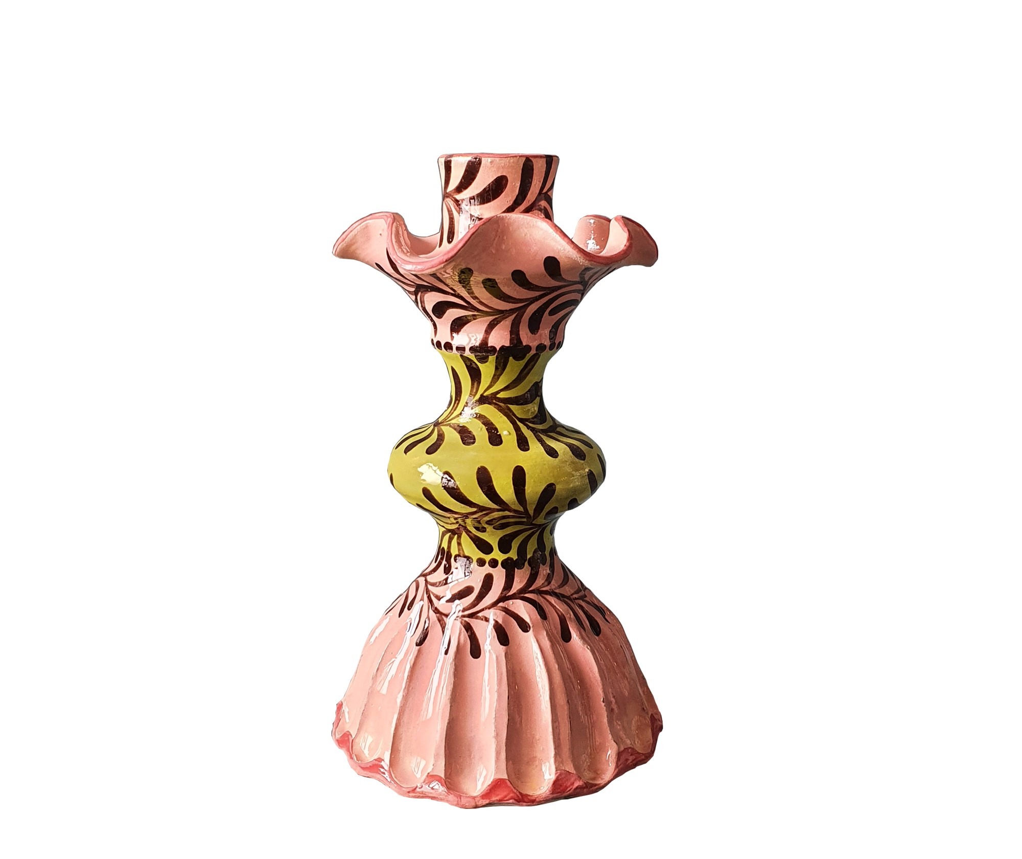 Kit Kemp – Pink & Lime Garland Candlestick