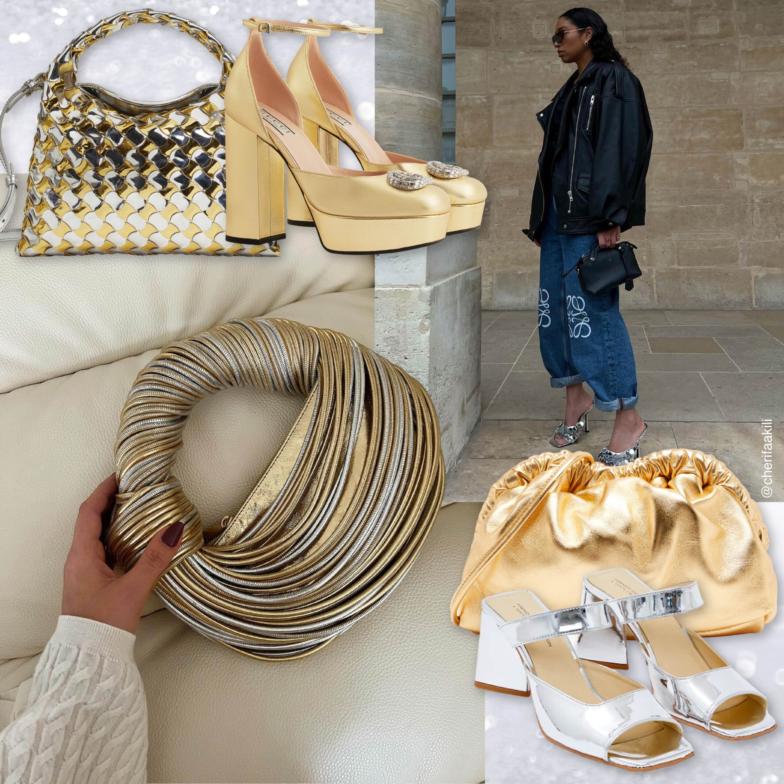 Glam Up Your Party Look With Super Sleek Metallic Accessories