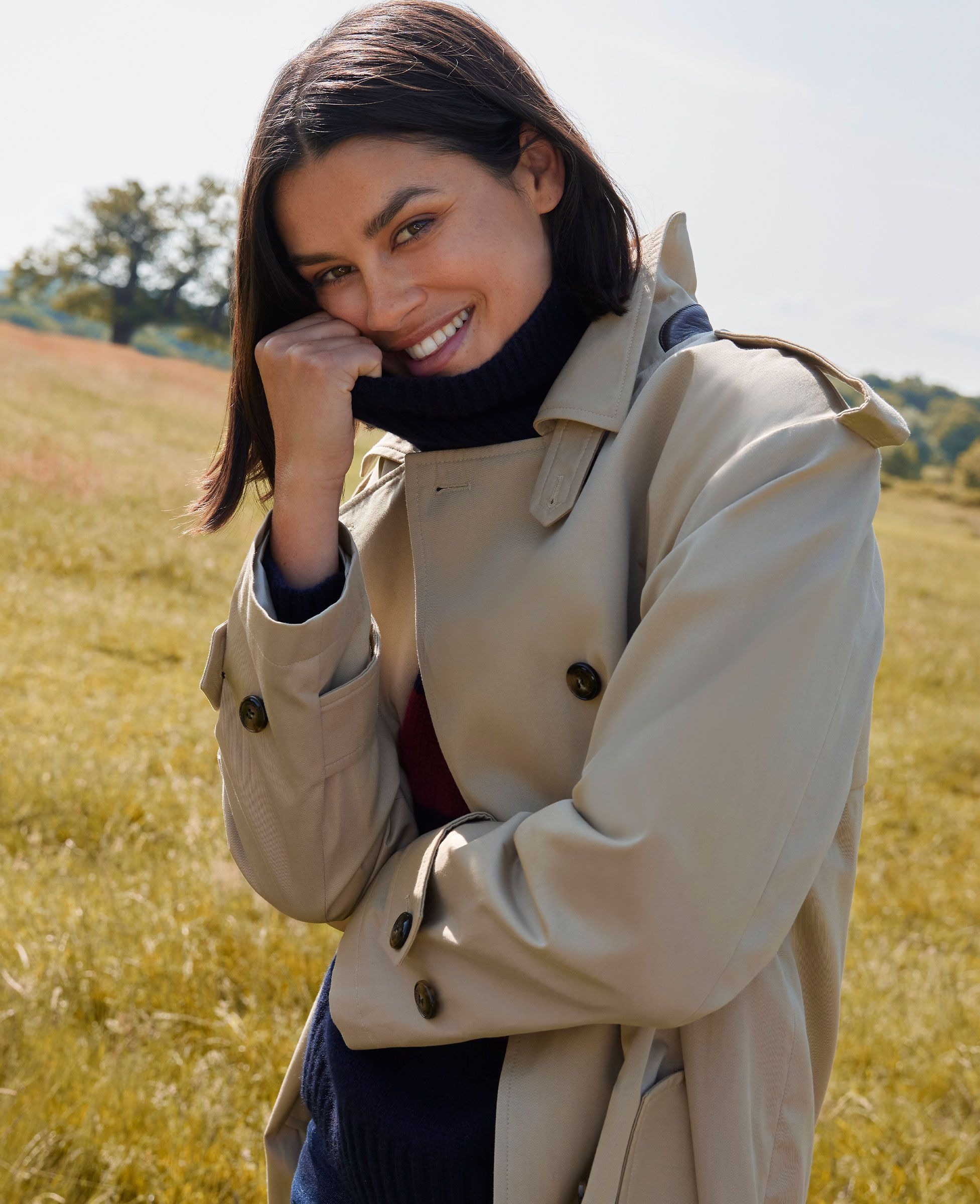 Belted Cotton Trench Coat