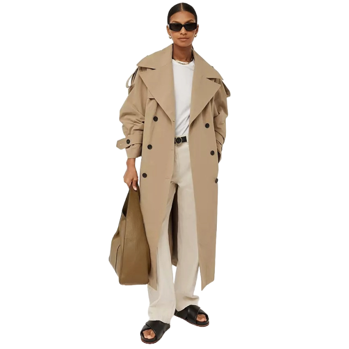 Oversized Cotton Trench Coat