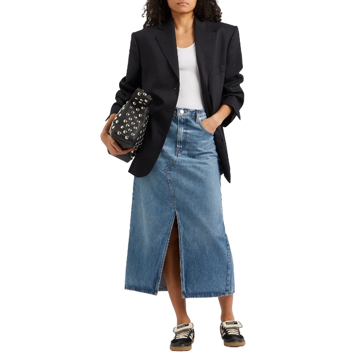 The Midaxi Denim Midi Skirt